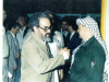 Silas Cerqueira com Yasser Arafat na Conferência  Mundial de Solidariedade com o Povo Árabe e a sua Causa Central: a Palestina, Lisboa, 2 a 6 de Novembro de 1979 
